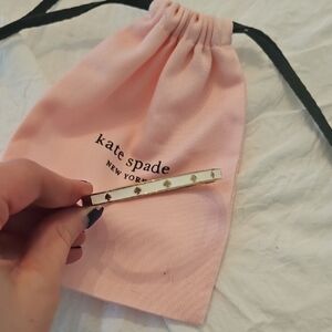 Kate Spade Gold and White Barrette